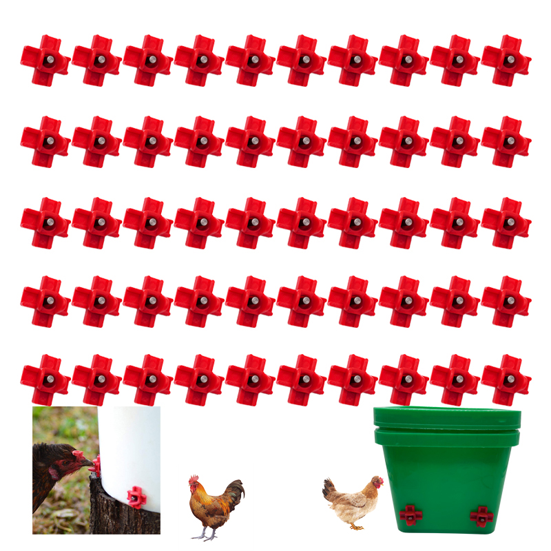Chicken Nipple Drinker - Bebedero automático de 50 piezas para